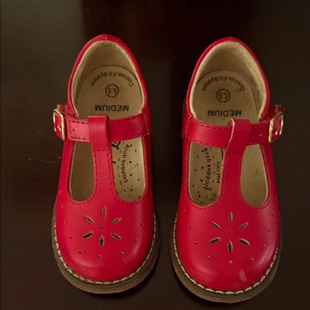FootMates Red T-Strap Dress Shoes